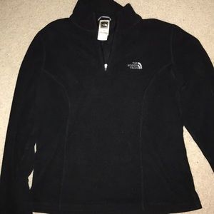 The North Face black polar fleece quarter zip